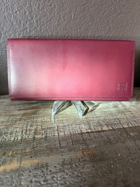 Givenchy Burgundy Leather Long Wallet